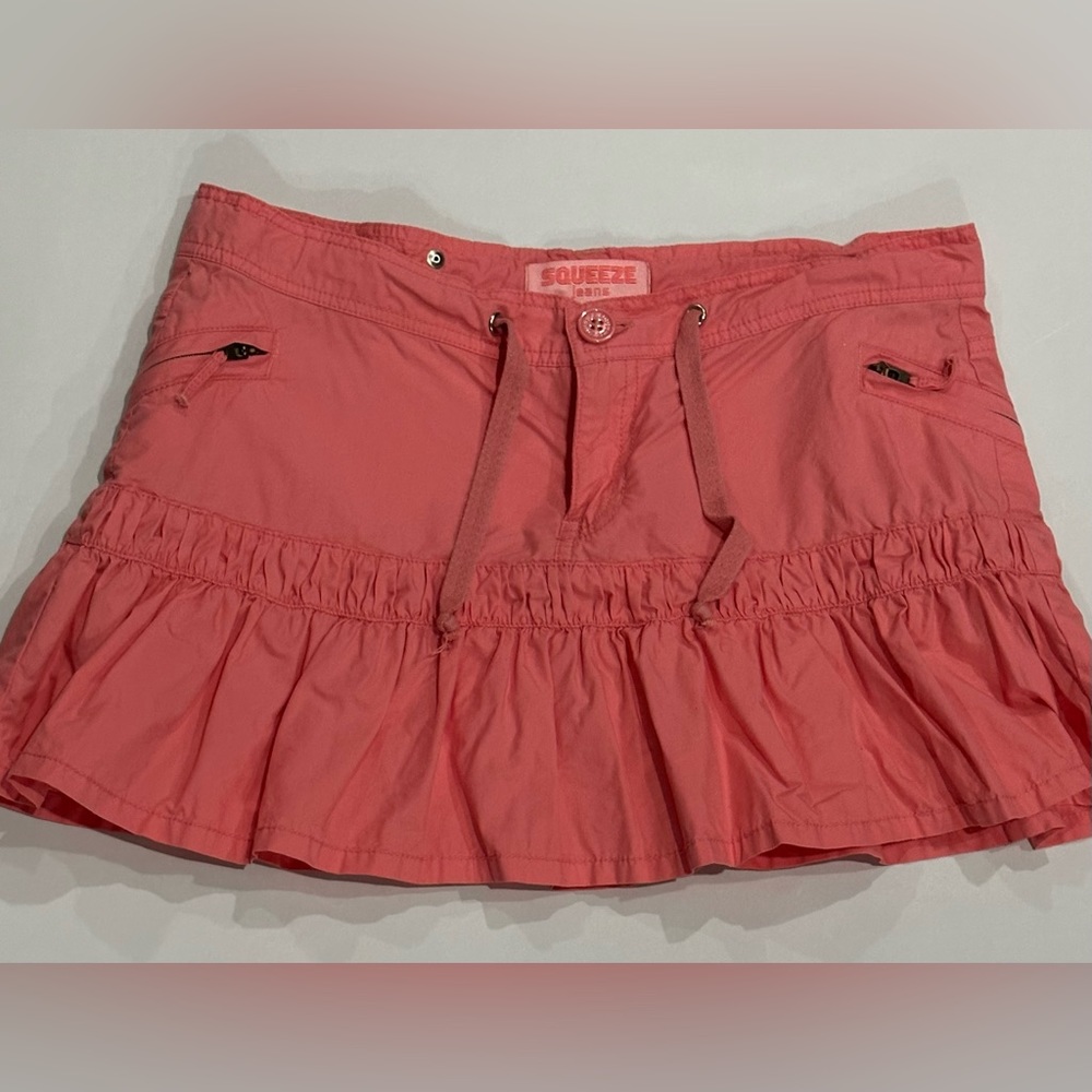 90s Y2K vintage coral colored skirt by Squeeze